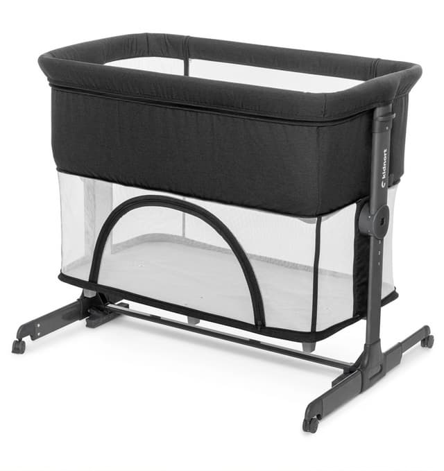 Patut multifunctonal Co-Sleeper si Tarc de joaca cu leganare si setare unghiulara Kidnort Snackskal Black